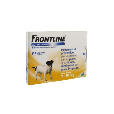 Frontline spot on chiens 2 à 10 kg 4 pipettes