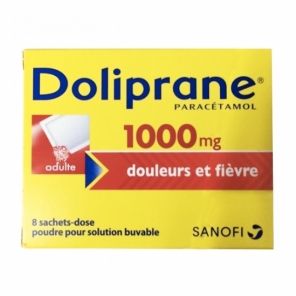 Doliprane 1000mg douleurs et fièvre 8 sachets-dose poudre pour solution buvable